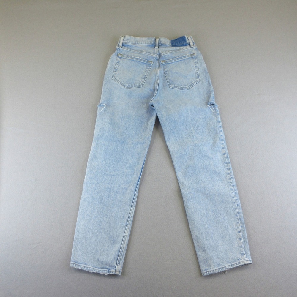 Abercrombie & Fitch Jeans Women 26/2S The Dad High Rise Light Blue Distressed - Picture 2 of 15